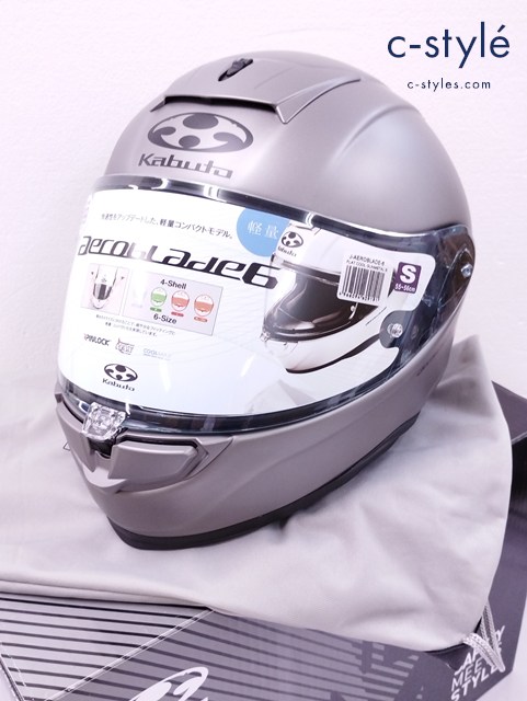 OGK KABUTO オージーケーカブト フルフェイス 55～56cm S グレー AEROBLADE6 製造年月日 22/11/02