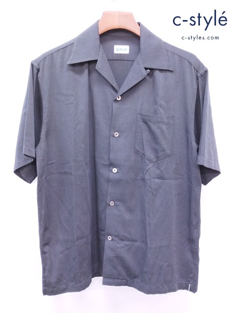 Schott ショット オープンカラーシャツ M ブラック 782-4123010