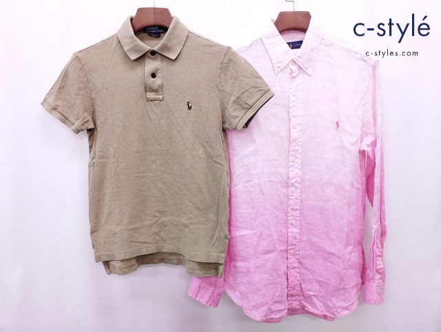 POLO RALPH LAUREN ポロラルフローレン 半袖ポロシャツ S ブラウン系 長袖シャツ M ピンク ポニー刺繍