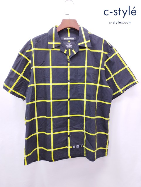 NEIGHBORHOOD ネイバーフッド 半袖シャツ XL ブラック×イエロー