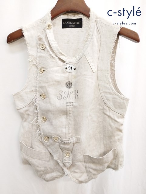 SHARE SPIRIT HOMME シェアスピリットオム ベスト アイボリー系