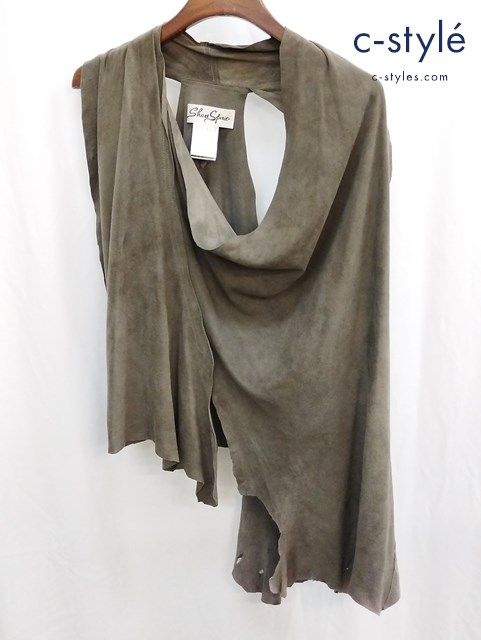 SHARE SPIRIT レザートップス 36 グレー系 FA1539 レディース