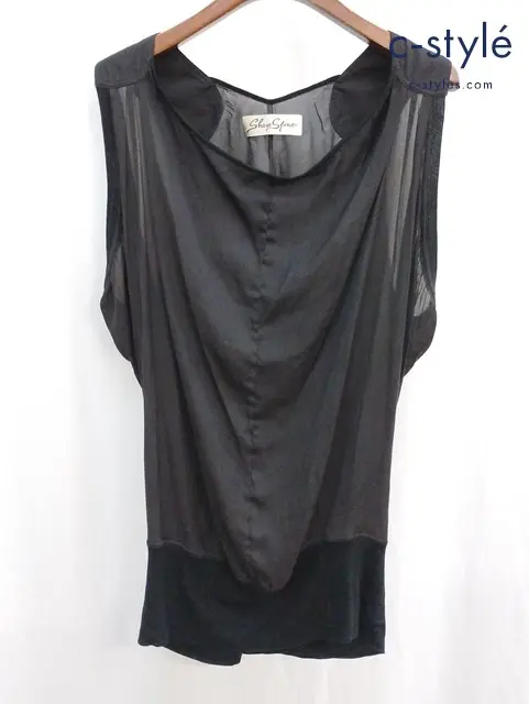 SHARE SPIRIT シェアスピリット ノースリーブブラウス 38 ブラック FA1351 レディース