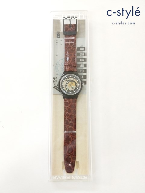 Swatch スウォッチ 腕時計 ブラック×ブラウン系 SAB102 自動巻き