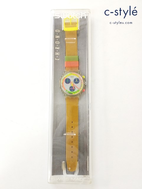 Swatch スウォッチ 腕時計 クリア SCK104 クロノグラフ クォーツ