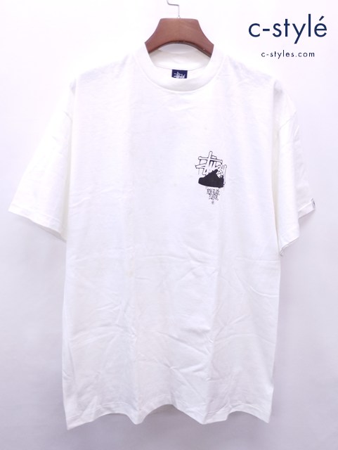 STUSSY ステューシー Tシャツ XL ホワイト NEW SLICK FLAVOR 綿100％