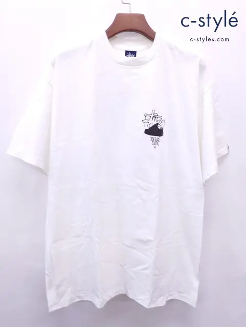 STUSSY ステューシー Tシャツ XL ホワイト NEW SLICK FLAVOR 綿100％